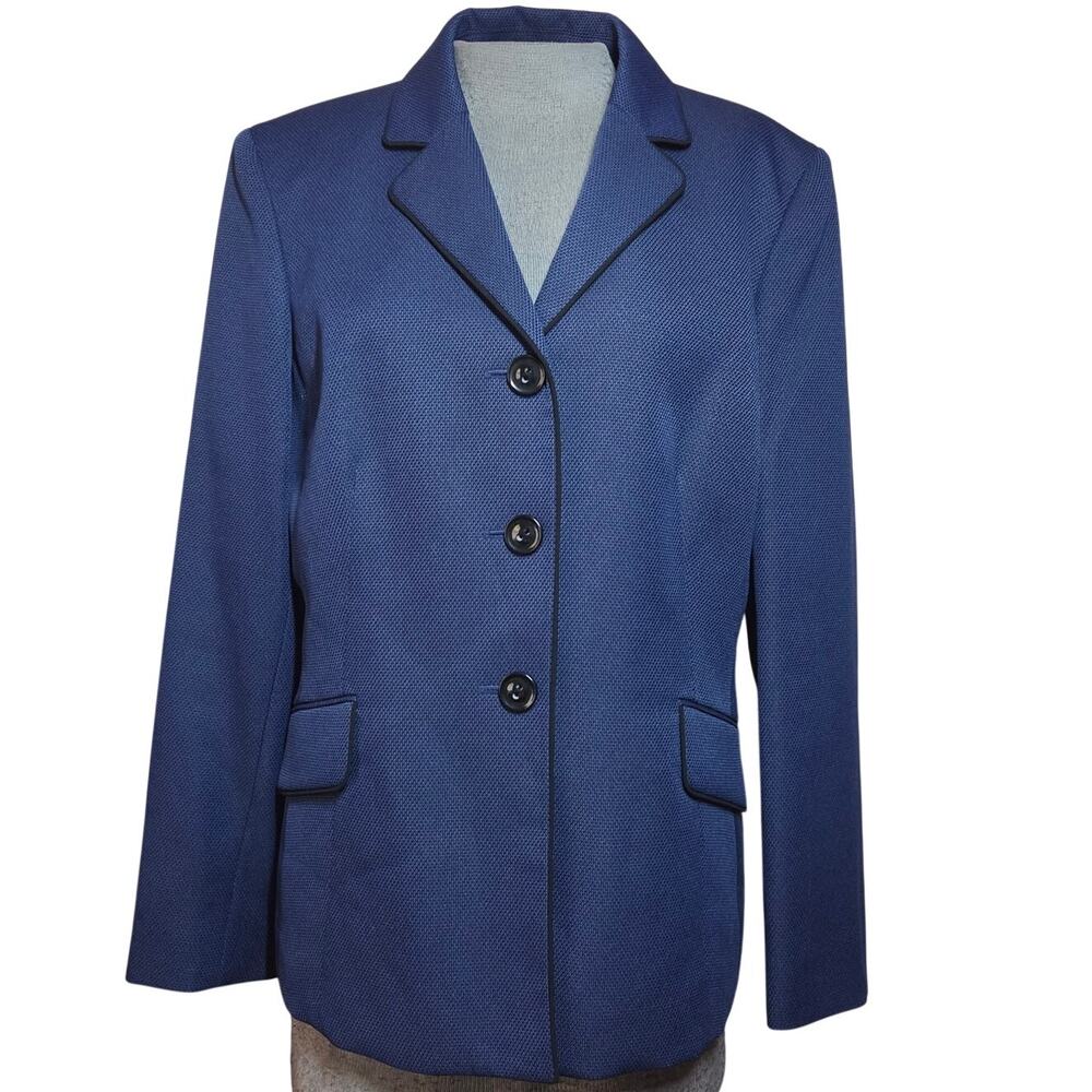 Evan Picone Blue Blazer Jacket Size 14
